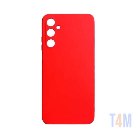 Silicone Case with Camera Shield for Samsung Galaxy A05s Red